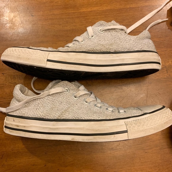 Gray and White Converse All-Stars - Picture 2 of 8